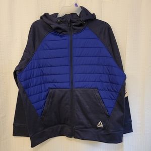 Hooded zippered sweatshirt